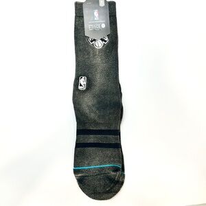 Stance Black and Gray NBA Athletic Socks
